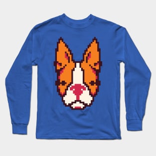 dog pixel head Long Sleeve T-Shirt